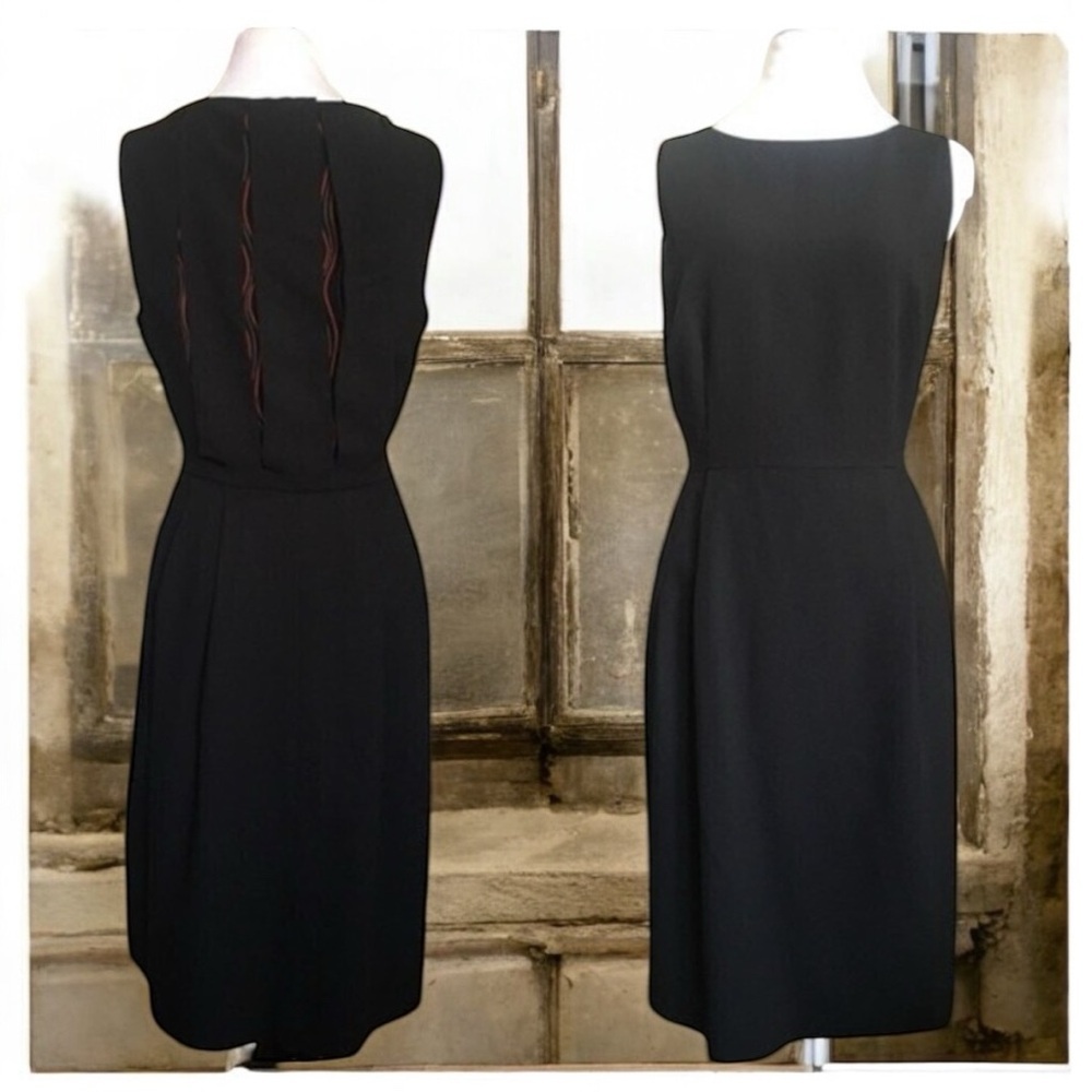 RAOUL Black Sheath Office Work Sleeveless Classic Dress 14
